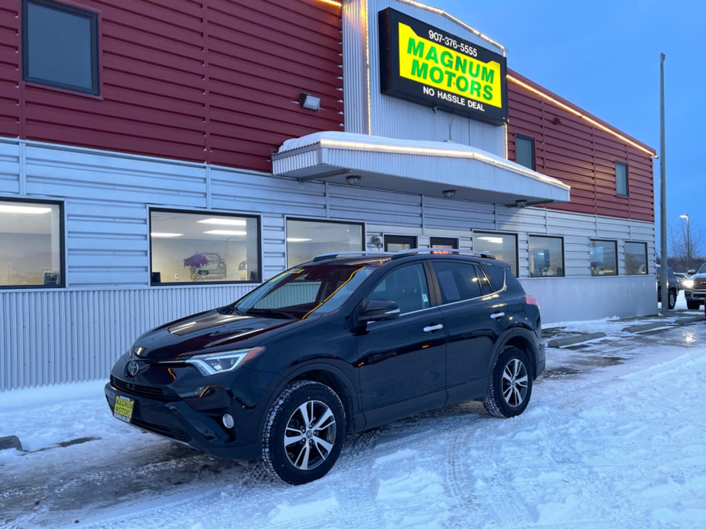 2017 Black /black leather Toyota RAV4 Limited AWD (2T3DFREV4HW) with an 2.5L L4 DOHC 16V engine, 6A transmission, located at 1960 Industrial Drive, Wasilla, 99654, (907) 274-2277, 61.573475, -149.400146 - Photo#0